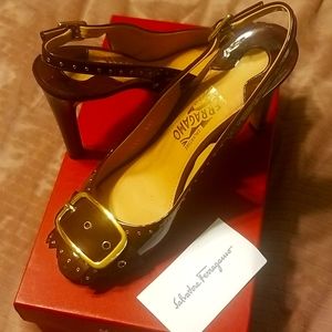 Ferragamo sling pumps